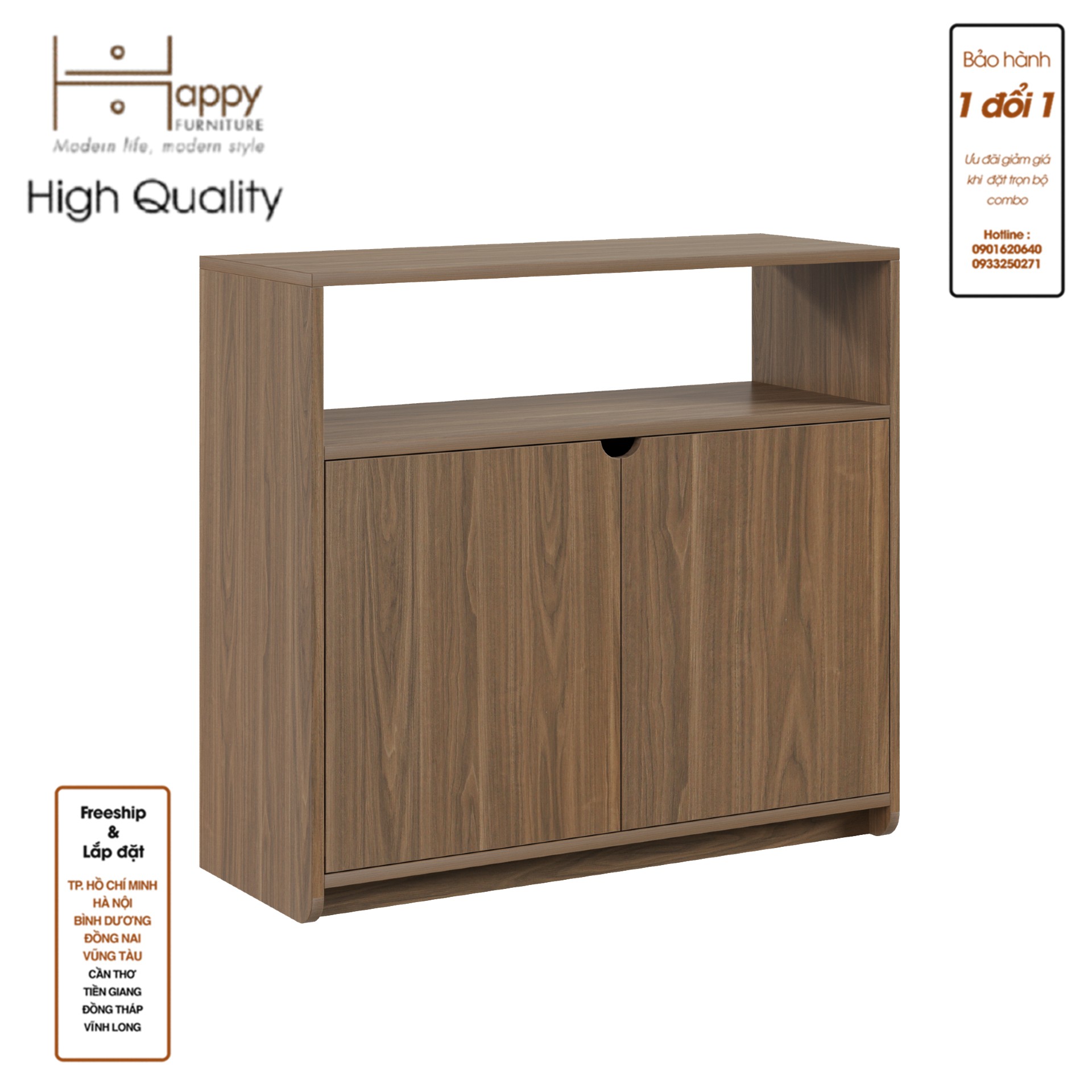 CIRCLE, Tủ lưu trữ 2 cửa mở, 90cm x 35cm x 82cm , TCM_074