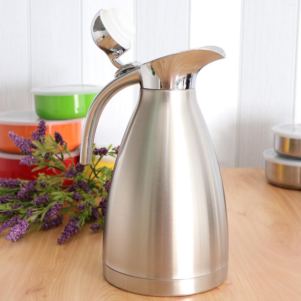 2Color 1.5L Stainless Vacuum Insulated Coffee Carafe Pour Over Coffee Kettle