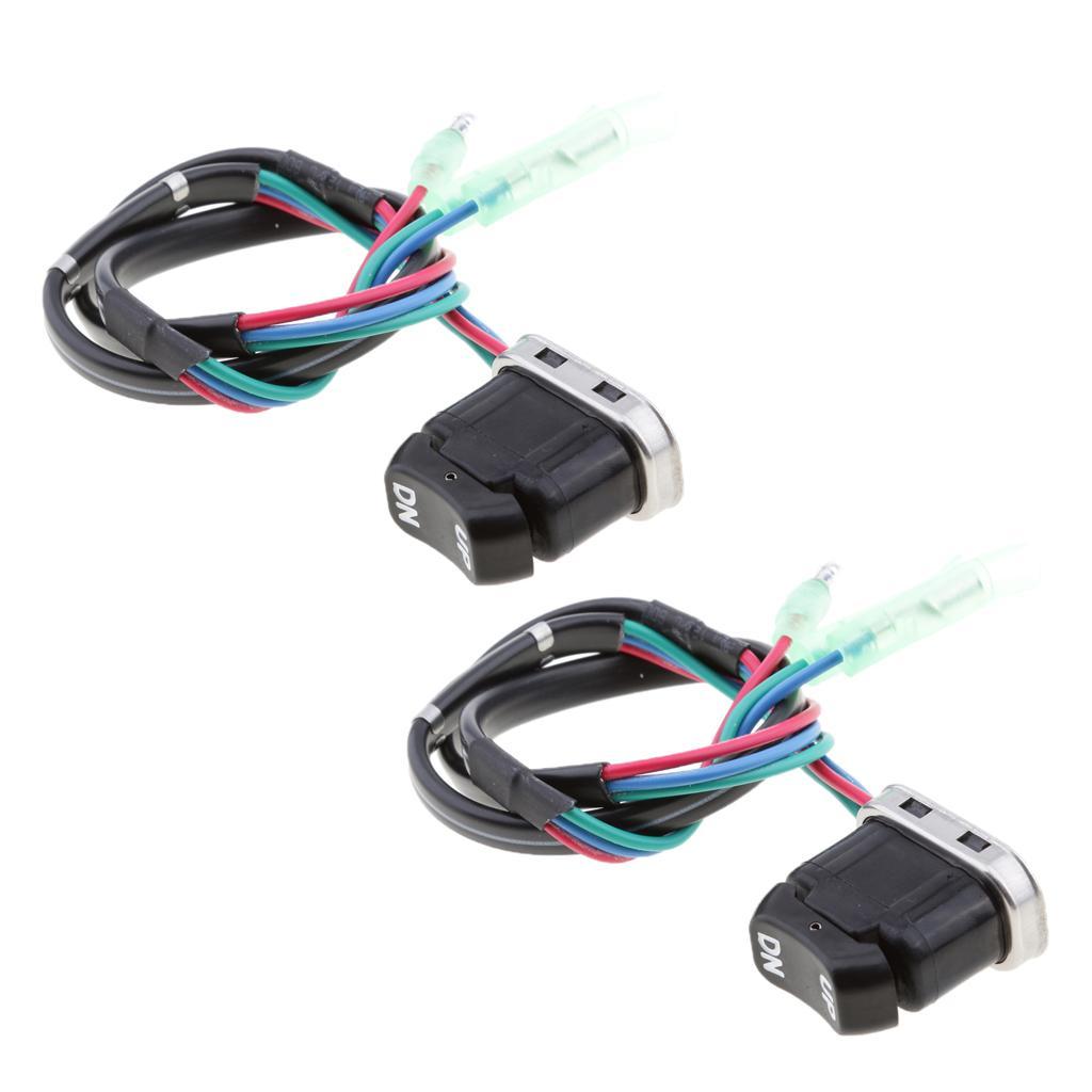 2x Motorcycle Trim  For  Motor Outboard Remote Controller