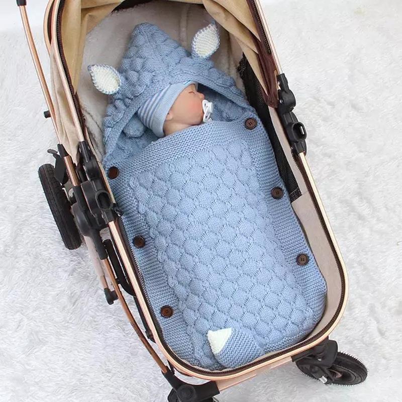 Gấu Lãnh Đạo Cho Bé Túi Ngủ Bao Thư 0-6M Bé Sơ Sinh Đầm Bọc Sleepsacks Cho Xe Đẩy Trẻ Sơ Sinh Trẻ Em Phụ Kiện