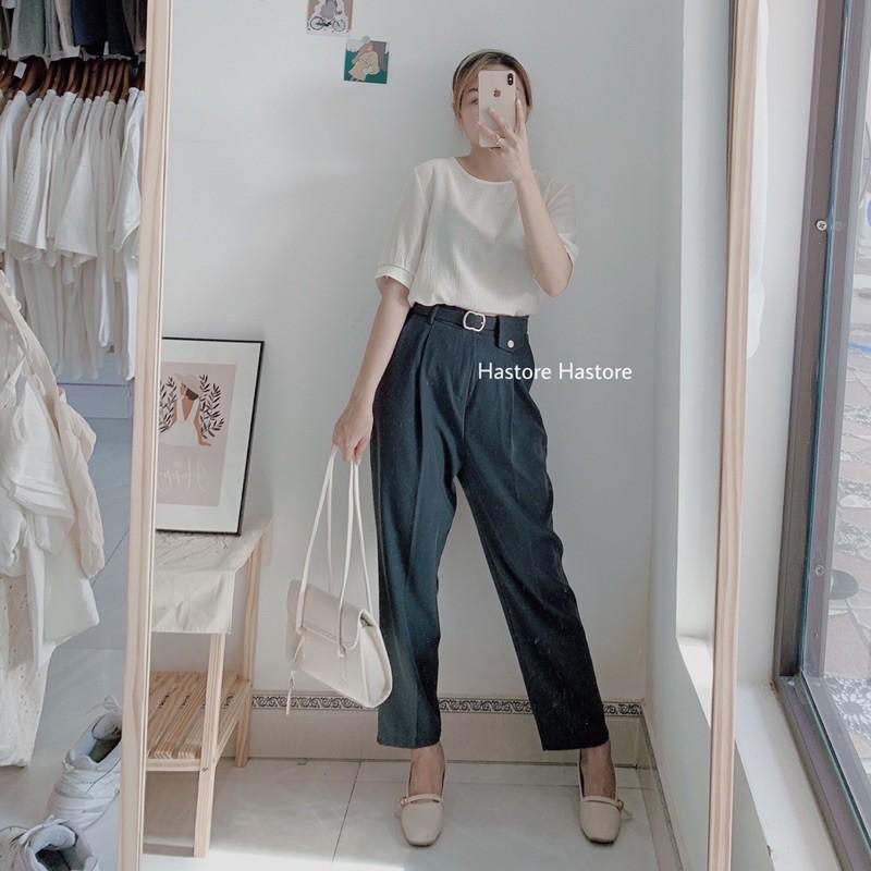 Sơ mi thắt nơ sau lưng chất trượt nhẹ