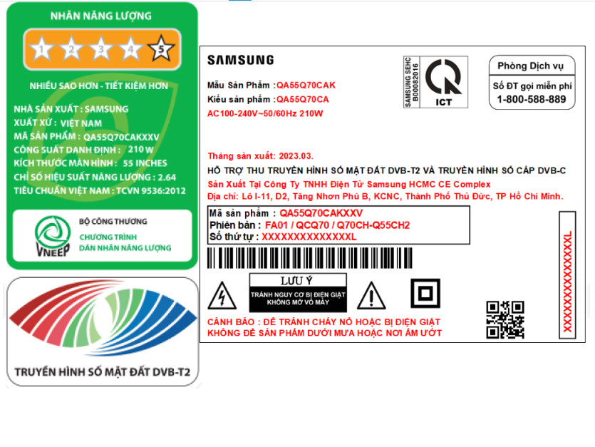 Smart Tivi QLED Samsung 4K 55 inch QA55Q70CAKXXV - Hàng Chính Hãng - Chỉ Giao Hà Nội
