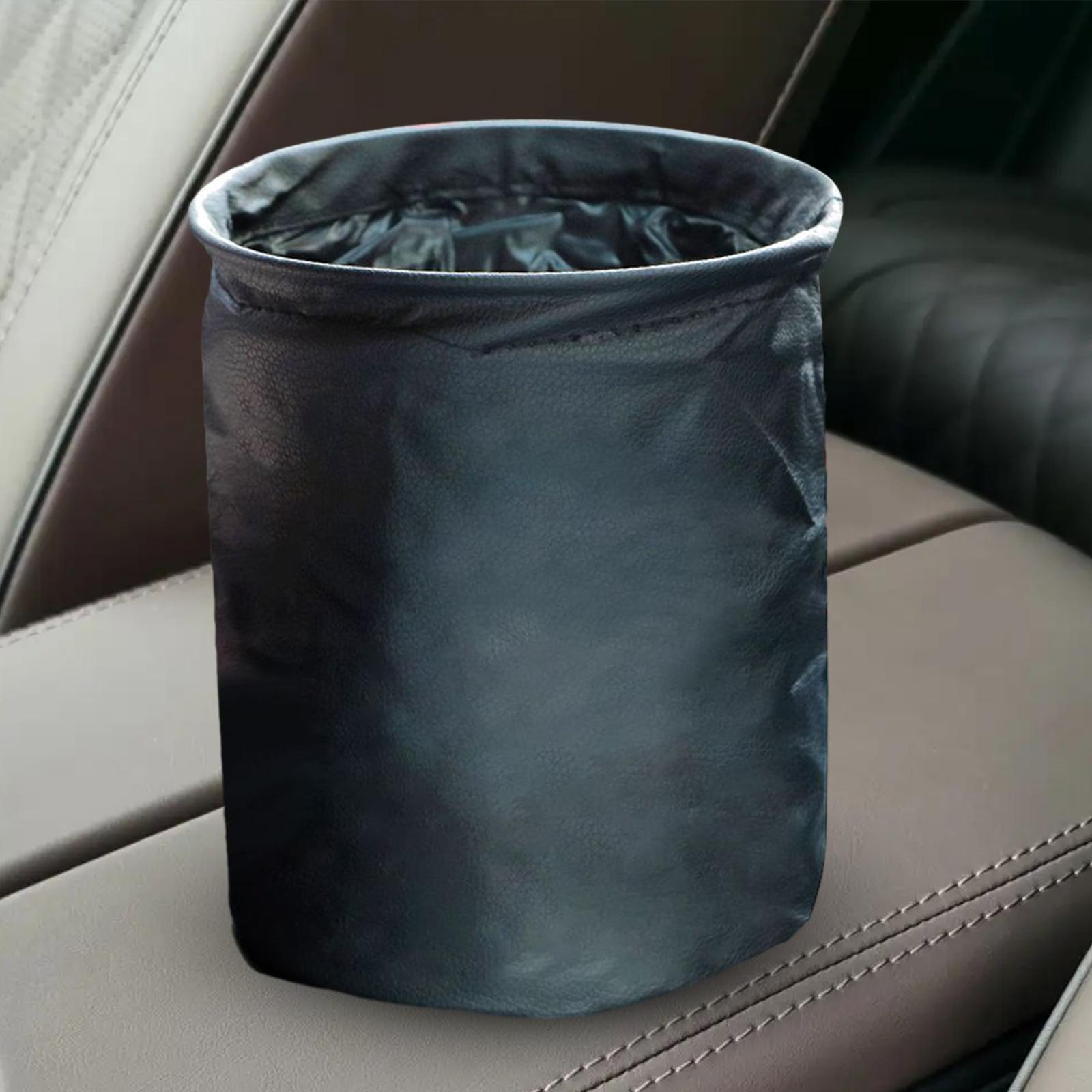 Folding Car Trash Can Scratch Resistant Auto Accessories Hanging Garbage Bin