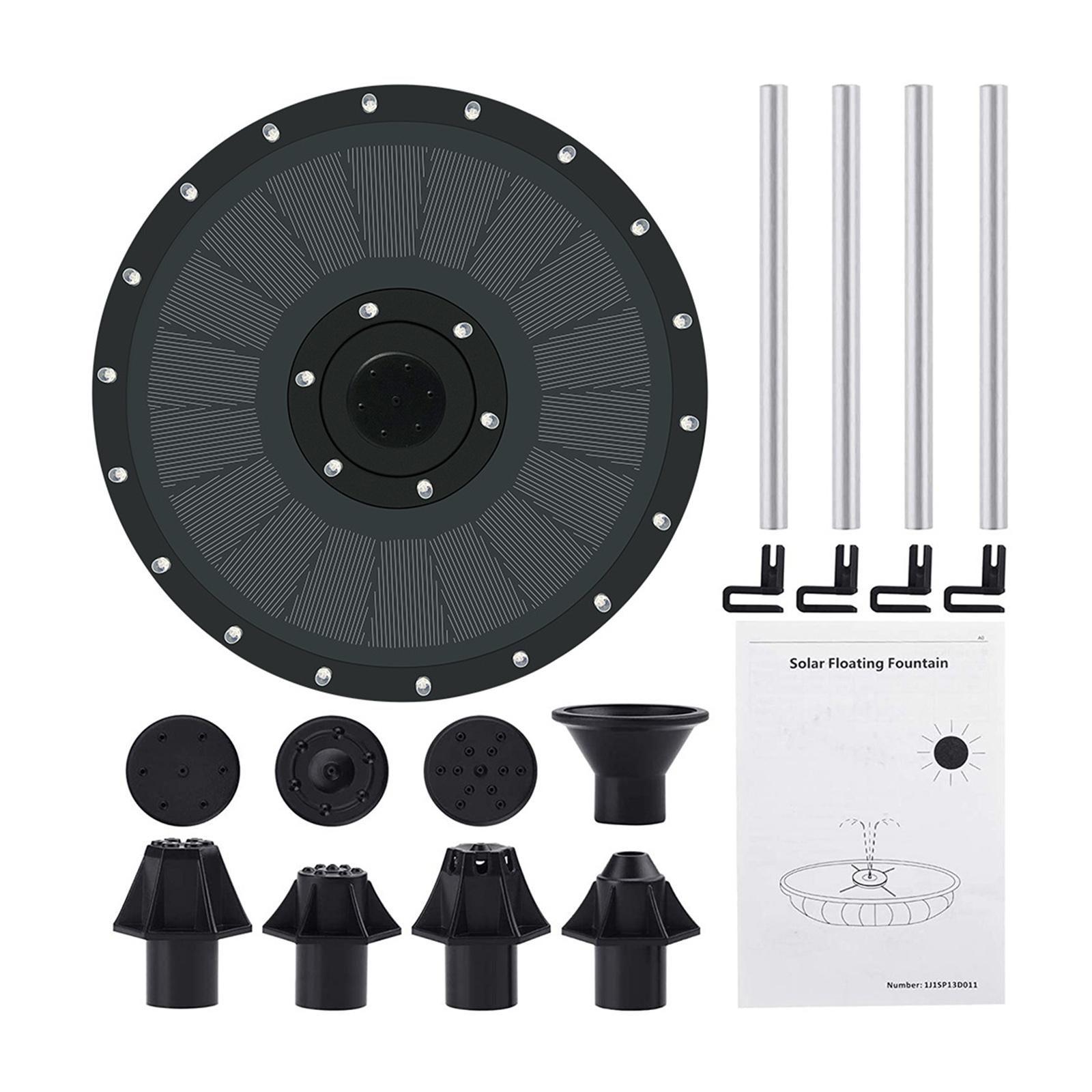 3W Upgraded Solar Floating Fountain for Bird Bath Pool