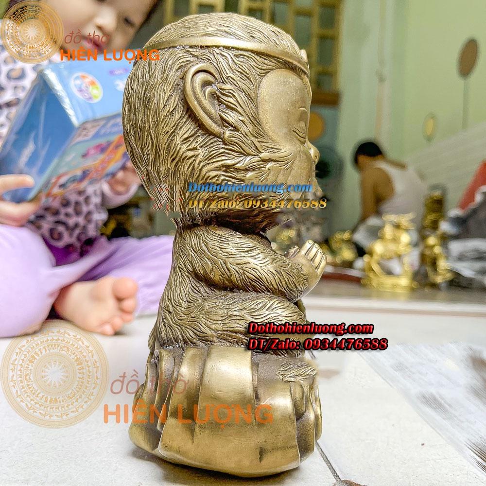 Tượng Tôn Ngộ Không - Tề Thiên Đại Thánh Ngồi Thiền Trên Mây Cao 19cm, Nặng 1,6kg Đẹp Tinh Xảo