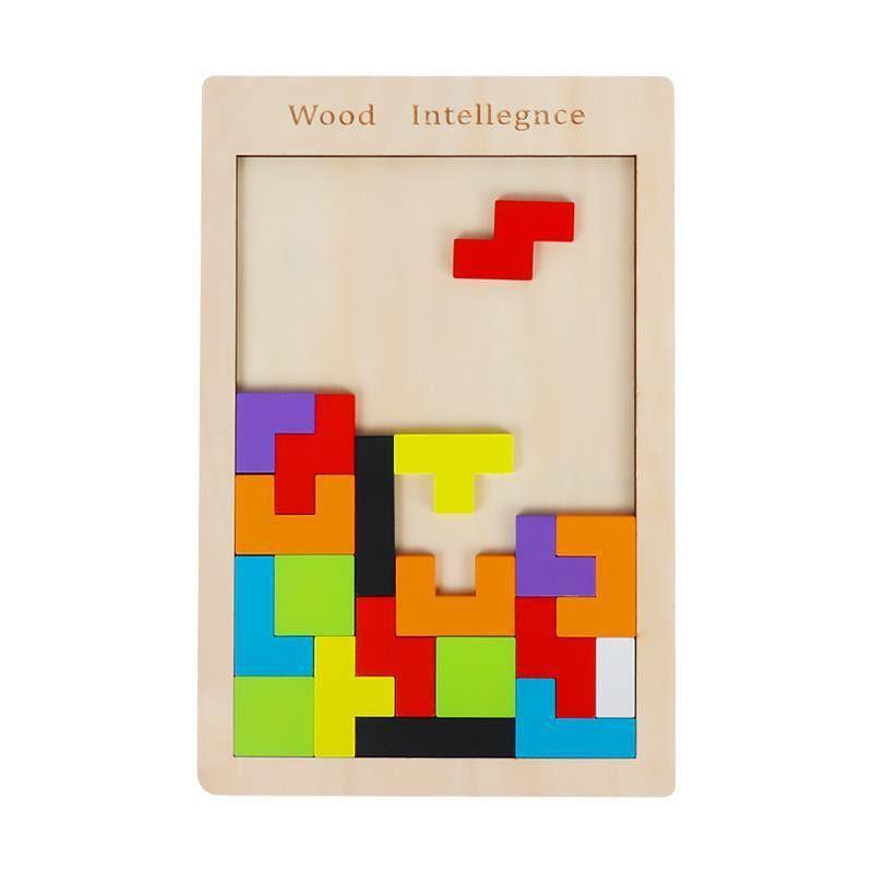 Đồ chơi xếp hình gỗ Tetris size lớn giúp bé thông minh và tư duy logic theo Montessori