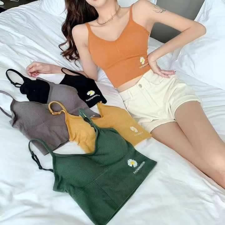 Áo ngực nữ đẹp ️️Áo bra gym yoga bra thể thao dáng crotop - Áo bra gân đệm bàn tay nâng ngực