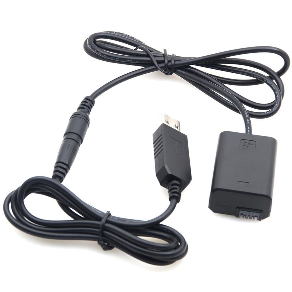 NP-FW50 Replacement Dummy Battery USB Adapter Cable For Sony NEX-3/5/6/7 Series A33, A37, A35, A55, a7, a7R, a7II
