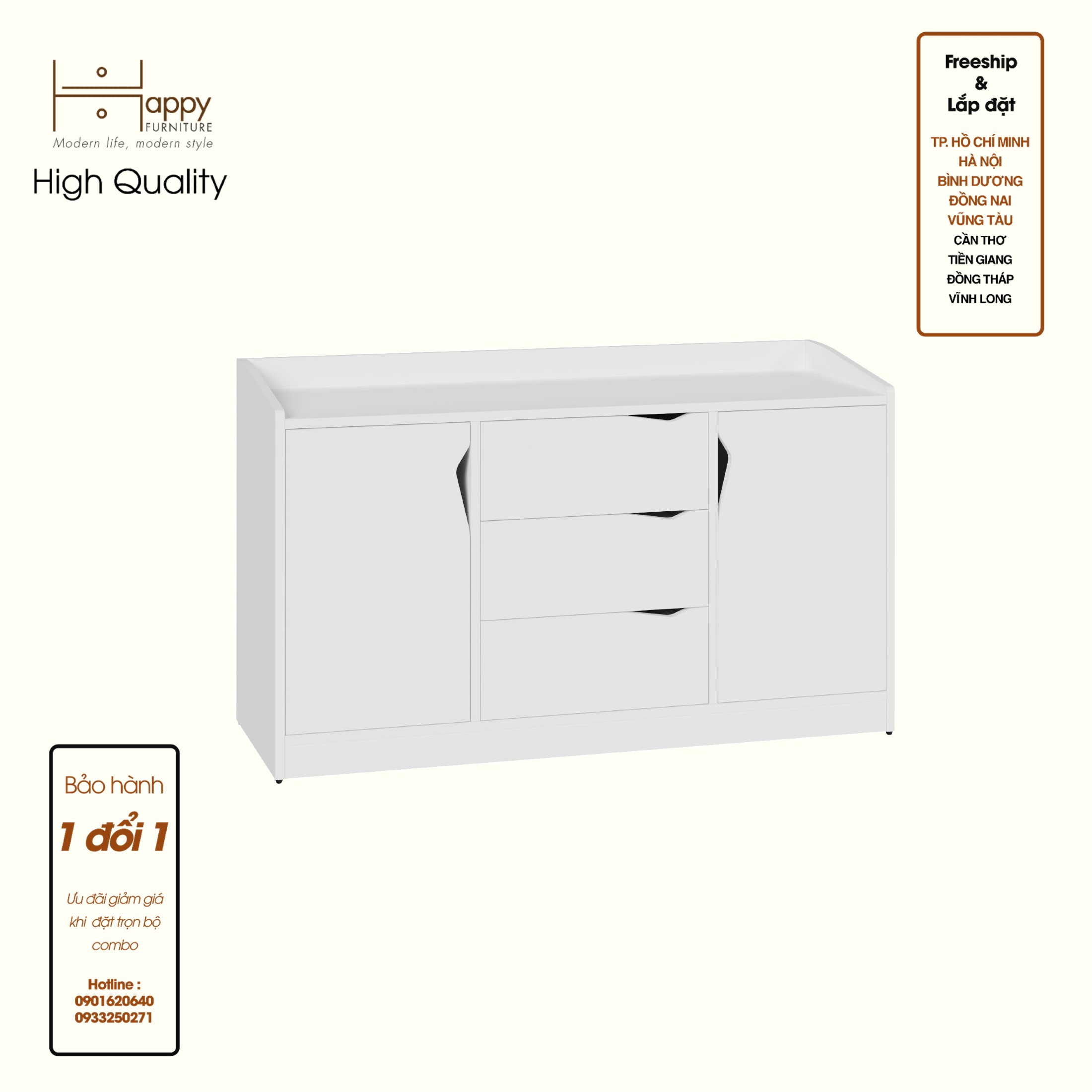 [Happy Home Furniture] WINNI, Tủ lưu trữ 2 cánh mở, 120cm x 40cm x 70cm ( DxRxC), TCM_153