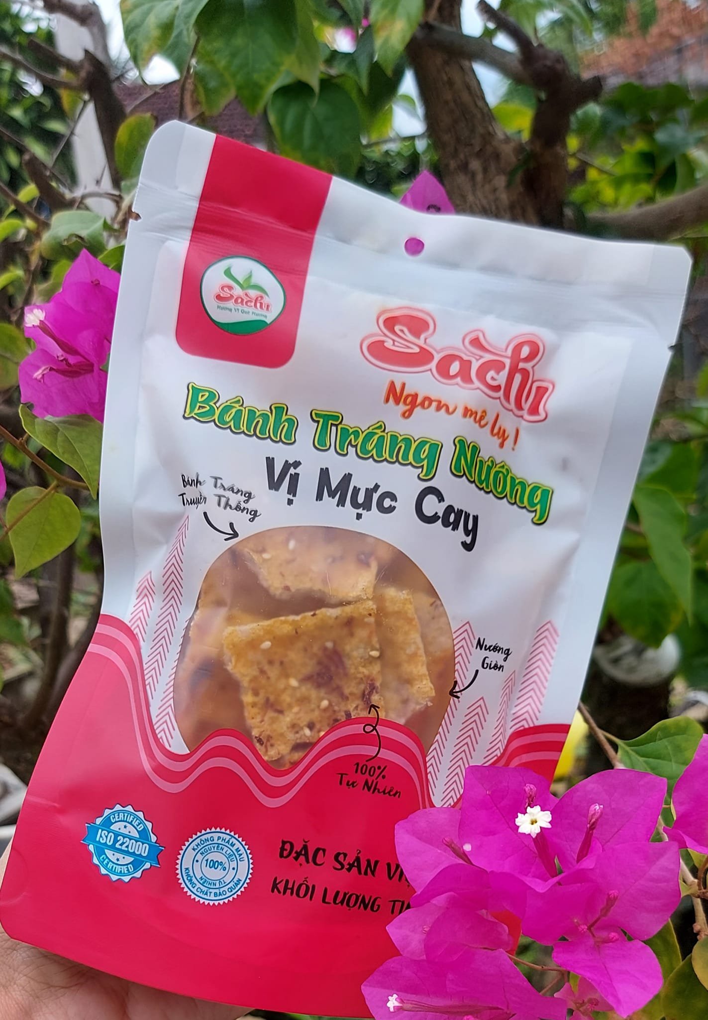 Combo 5 Bì Bánh Tráng Nướng Tẩm Vị Sachi 45gam