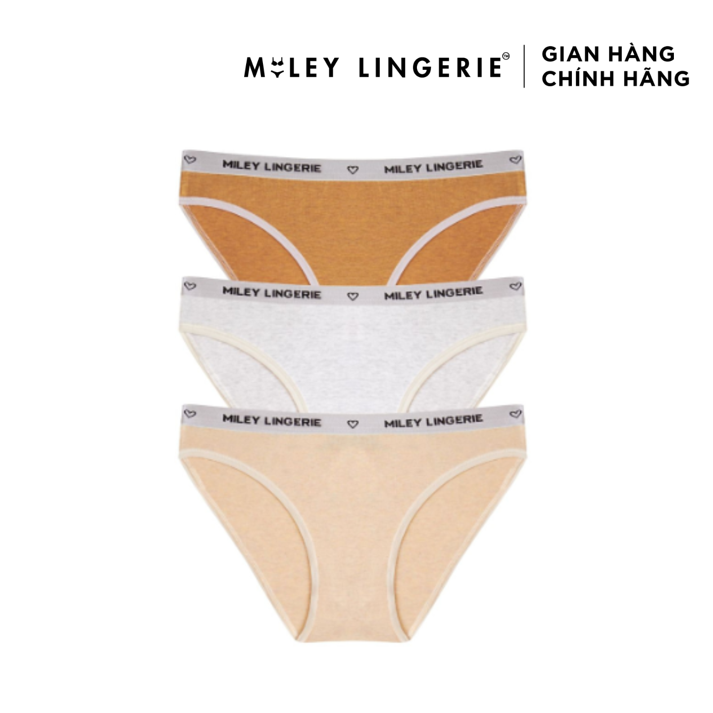 Hình ảnh Combo 3 Quần Lót Nữ Bikini Melange Active Miley Lingerie - Vàng, Da và Trắng Kem FCB0300-0900-1400