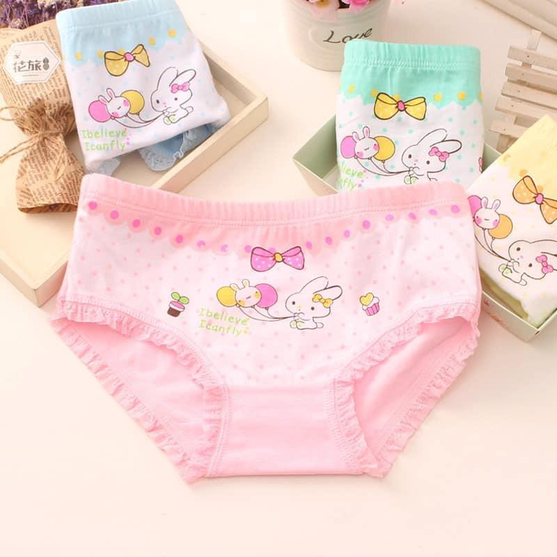 combo 4 Quần Chip Bé Gái 95%Cotton, hàng cao cấp, Co Dãn Thoải Mái Thấm Hút Mồ Hôi