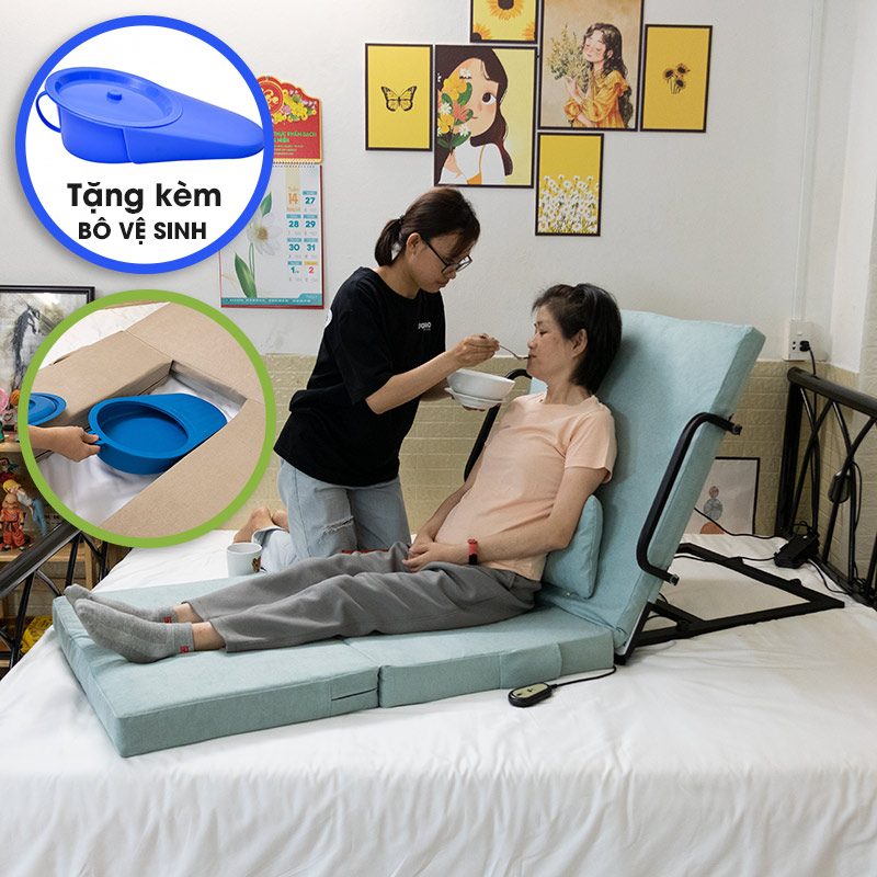 Bục tựa lưng cho người bệnh, người già - Ghế tựa lưng  hỗ trợ nâng đỡ người bị liệt, tai biến, đột quỵ