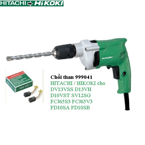 Chổi than máy khoan HITACHI HIKOKI CHÍNH HÃNG 999041 cho DV13VSS D13VH D10VST SV12SG FCJ65S3 FCJ65V3 FD10SA FD10SB