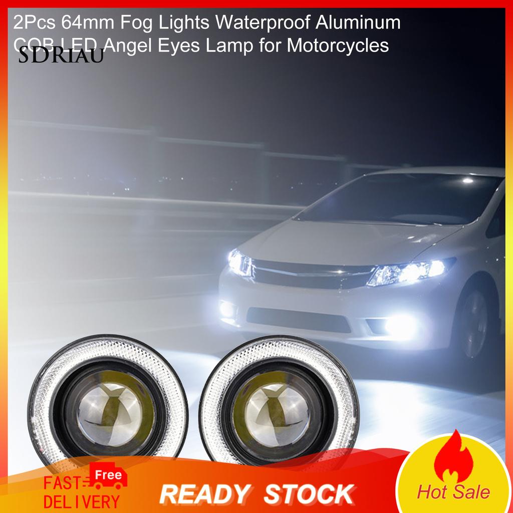 Set 2 Đèn Led Sương Mù 64mm Chống Nước Bằng Nhôm Cho Xe Mô Tô