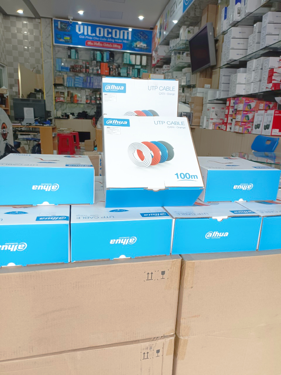 Dây mạng Dahua Cat 6 đơn vị thùng 1 thùng 100m-Hàng chính hãng