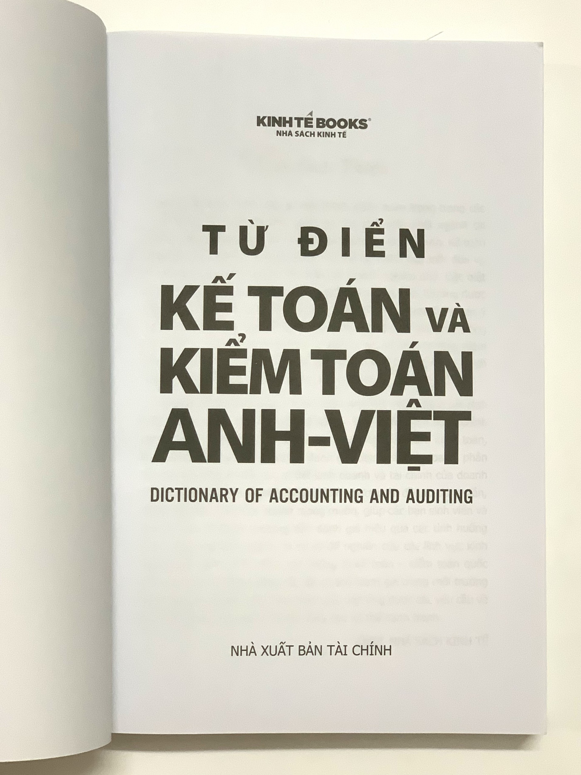 Sách - Từ Điển Kế Toán Và Kiểm Toán (Anh - Việt)