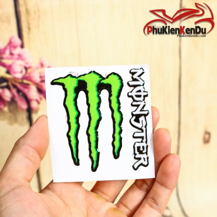 TEM NỔI CHỮ MONSTER 1 CẶP LOẠI NHỎ