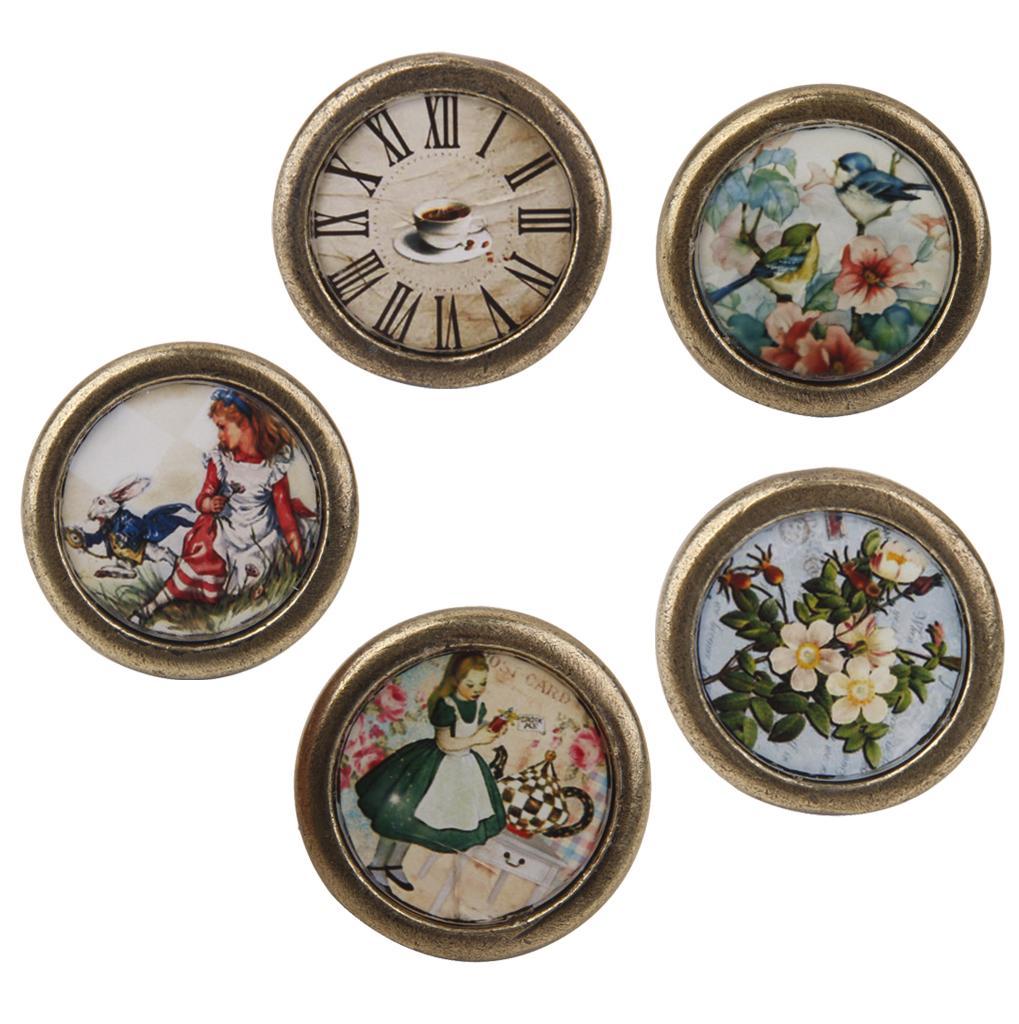 3xAssorted Vintage Brass Wardrobe Cabinet Door Cupboard Drawer Handle Knob 03