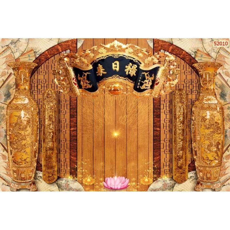 Tranh dán tường 3D dán bàn thờ