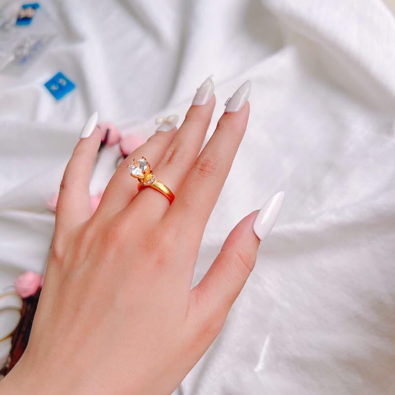Nhẫn hột cao sang chảnh không phai màu có bảo hành