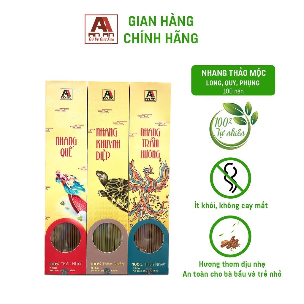 Bộ 3 loại nhang sạch Quế, Trầm Hương, Khuynh Diệp An An không hóa chất, phù hợp thờ cúng