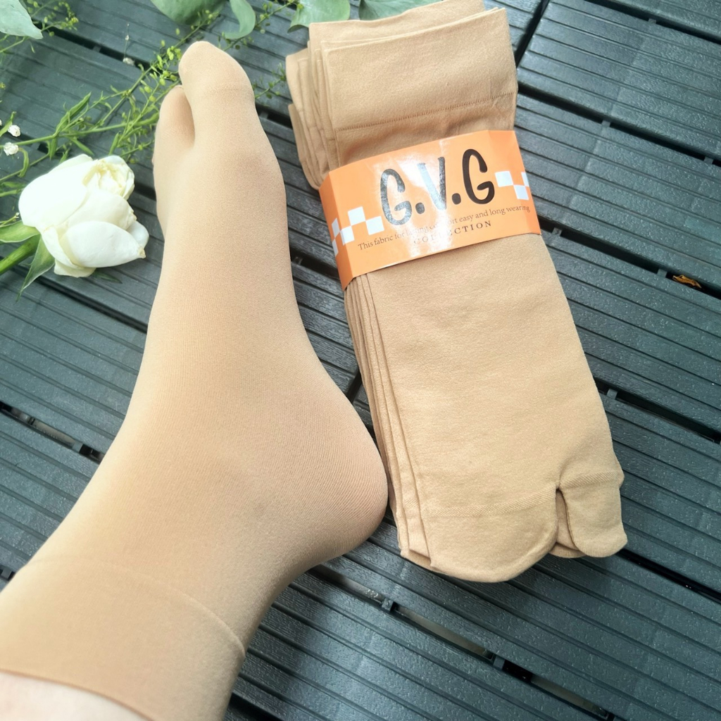 Set 5 đôi vớ da nữ xỏ ngón loại dày có gai chống trượt loại dài