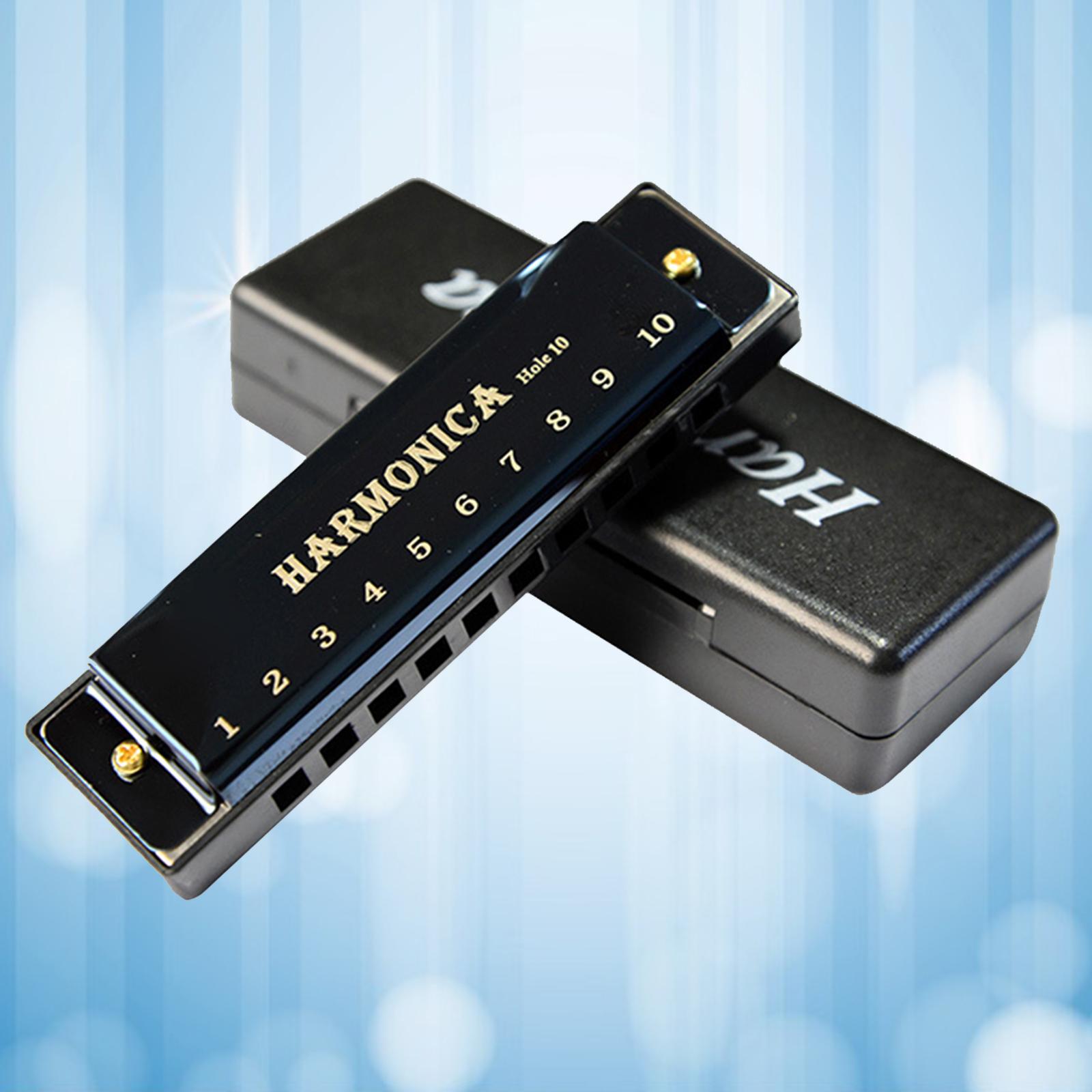 Blues Harmonica Diatonic Harp Mouth Organ 10 Hole Musical Instrument