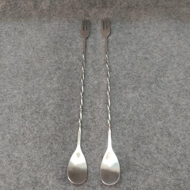 Thìa inox pha chế 2 đầu 32 cm, dụng cụ pha chế
