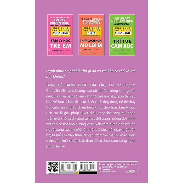 Ứng Dụng Tâm Lý Học Tích Cực - Để Hạnh Phúc Dài Lâu