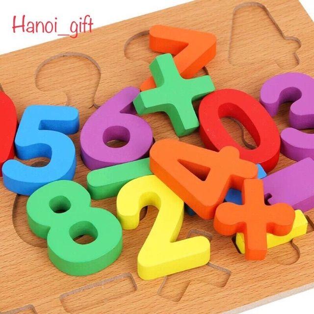 Đồ chơi gỗ - Bảng Gỗ 20 Số Nổi Thông Minh cho bé
