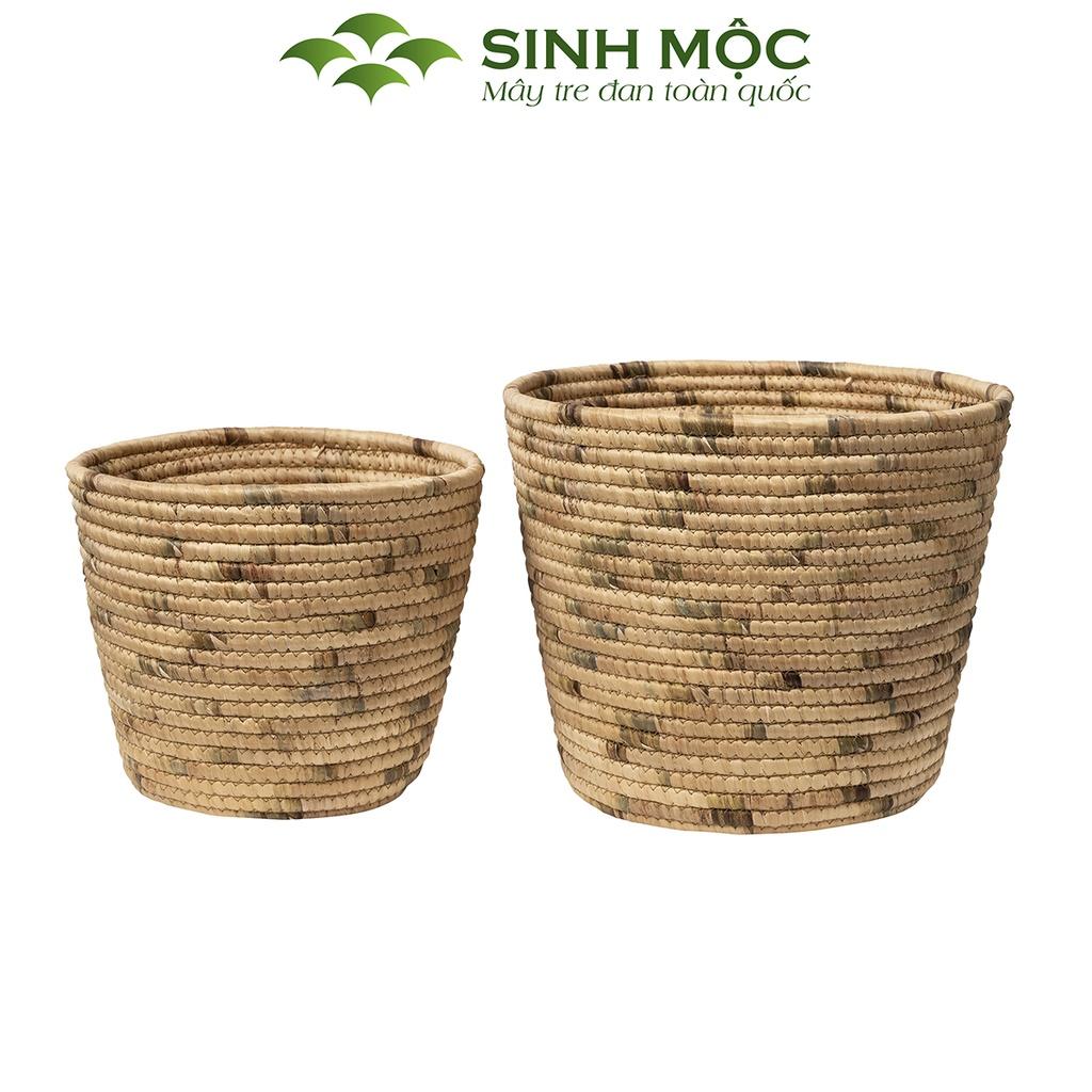 Giỏ trồng cây lục bình, giỏ đựng đồ, decor trang trí nhà cửa Sinh Mộc - M1035