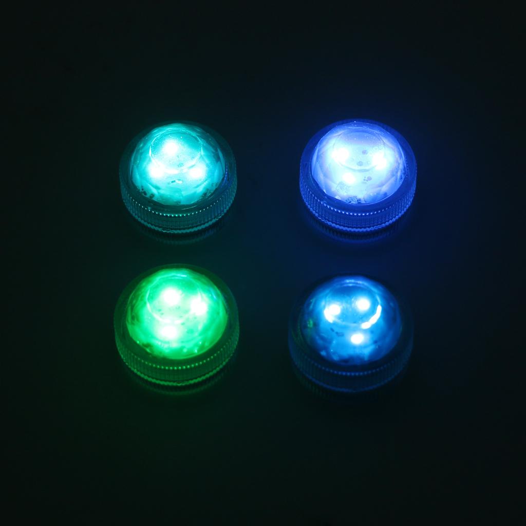 10 Pieces Waterproof Submersible LED Tea Lights Underwater Light Warm White