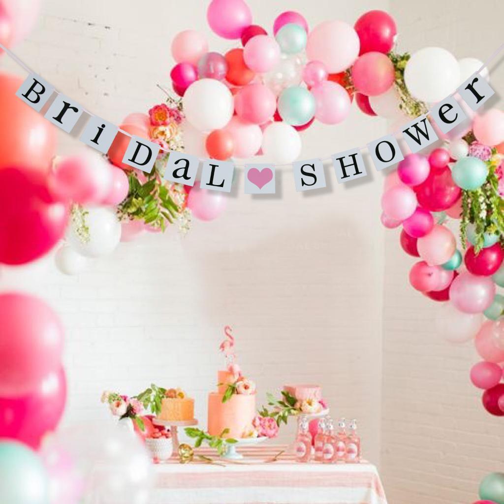 Bridal Shower Wedding Party Garland Bunting Banner Heart Hanging Decoration