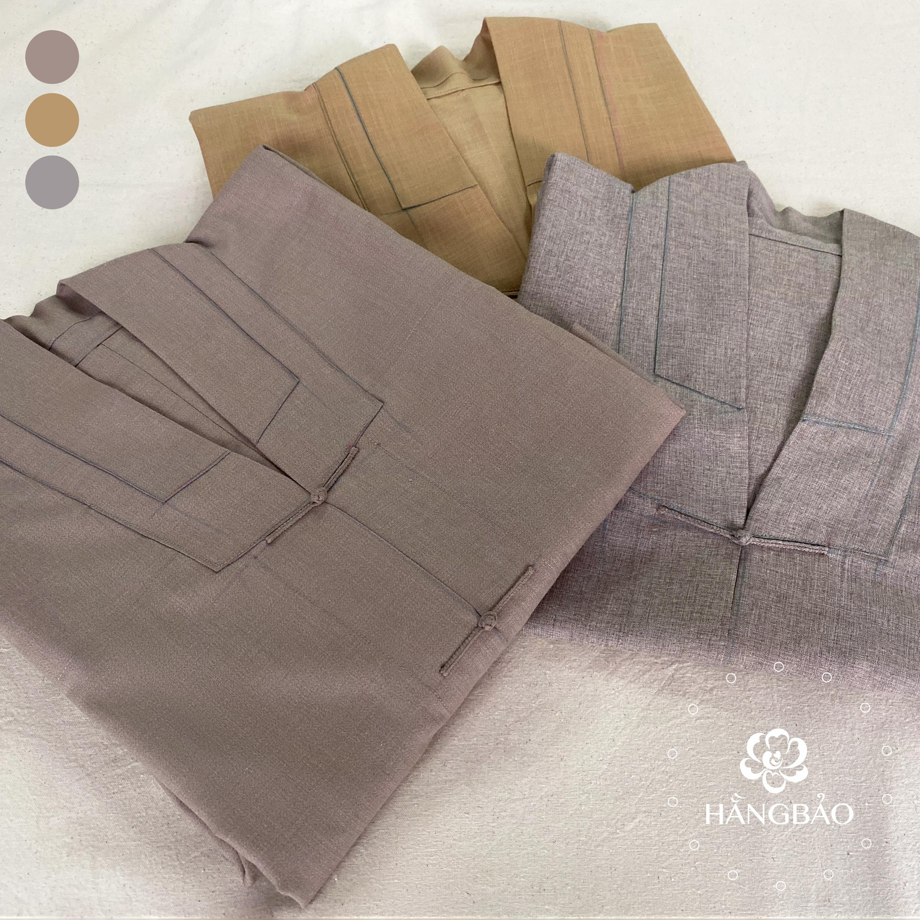 BỘ ĐỒ ĐI CHÙA - PHÁP PHỤC - BỘ ĐỒ LA HÁN - LÀM TỪ LINEN ẤN ĐỘ CAO CẤP -BỘ TRANG PHỤC GIẢN DỊ ĐI CHÙA-HOA HẰNG BẢO (DÀNH CHO CẢ NAM VÀ NỮ