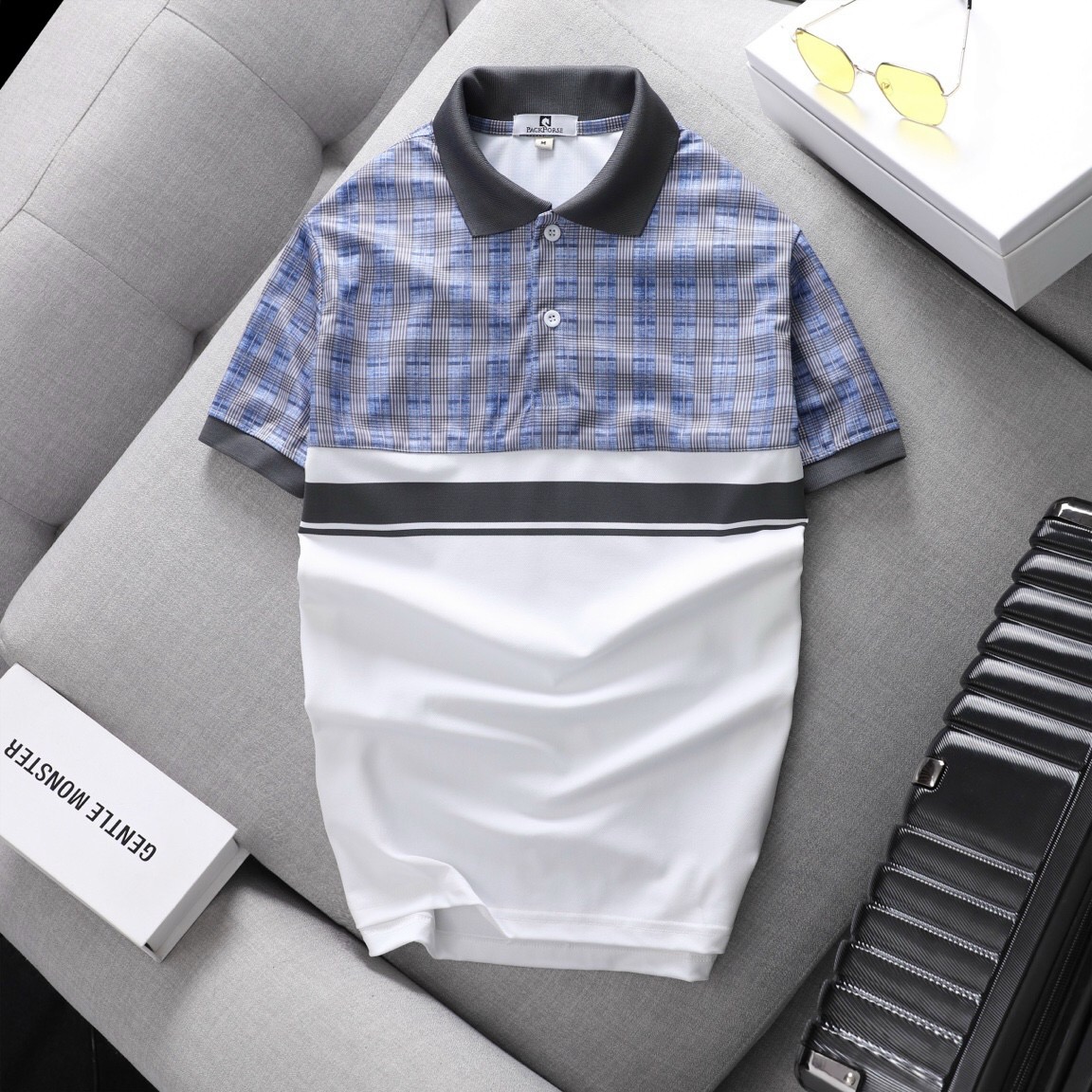 ÁO THUN NAM CÁ SẤU CỔ BẺ PHỐI MÀU CÓ SIZE 3XL