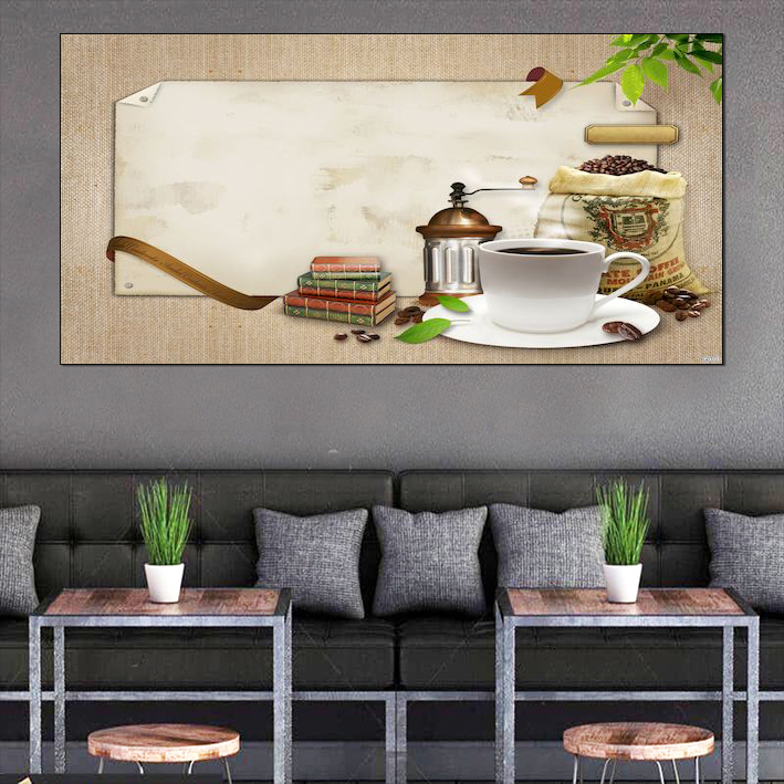 Tranh dán tường cà phê xưa GDT-23
