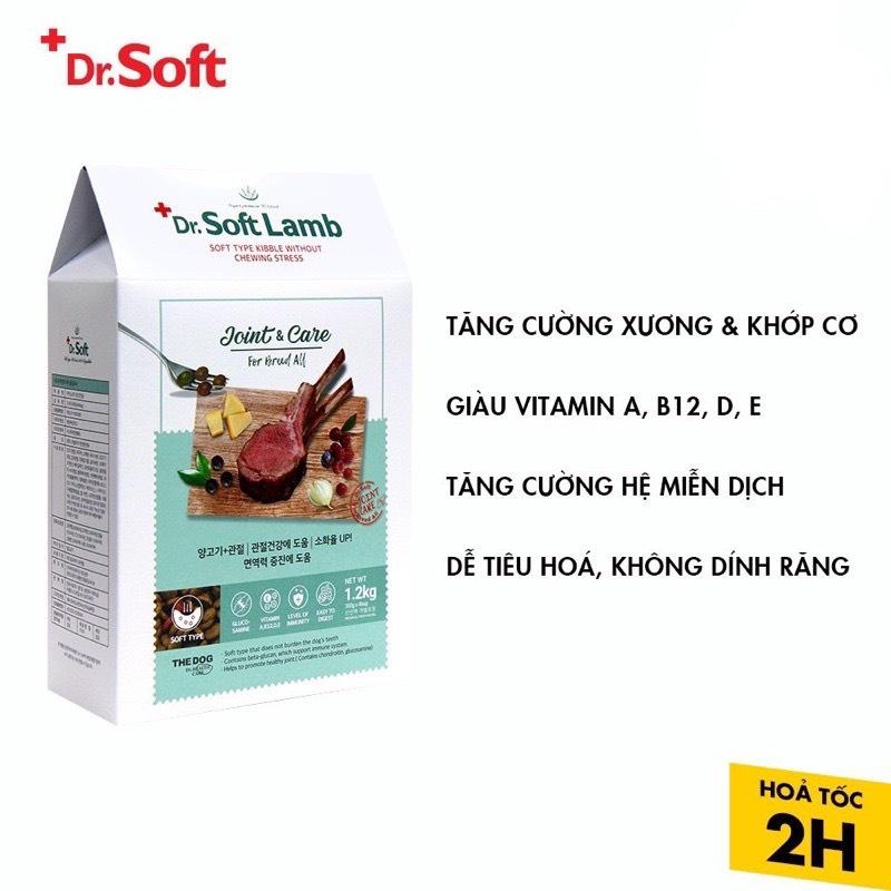 Thức Ăn Hạt Mềm cho Chó vị Cừu nhập khẩu Hàn Quốc Dr.Soft - Hộp 1.2kg