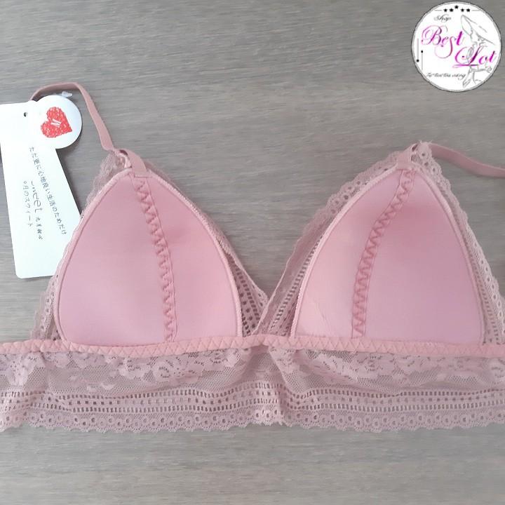 Áo Lót Bralette Ren Đệm Mỏng Không Gọng Xuất Nhật
