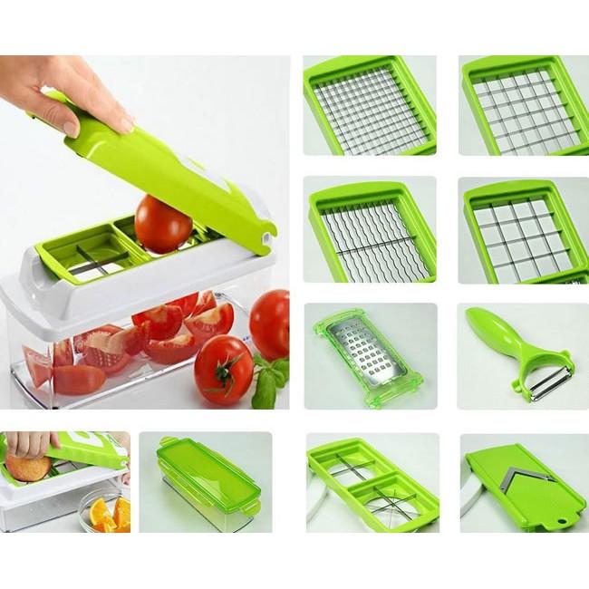 (giadungngochoi) Bộ dụng cụ cắt gọt rau củ quả 9 món Nicer Dicer Plus