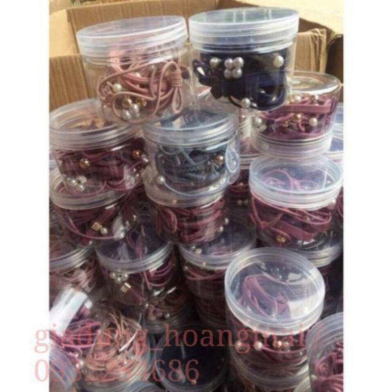 Hộp chun buộc tóc 12 chi tiết hàn quốc