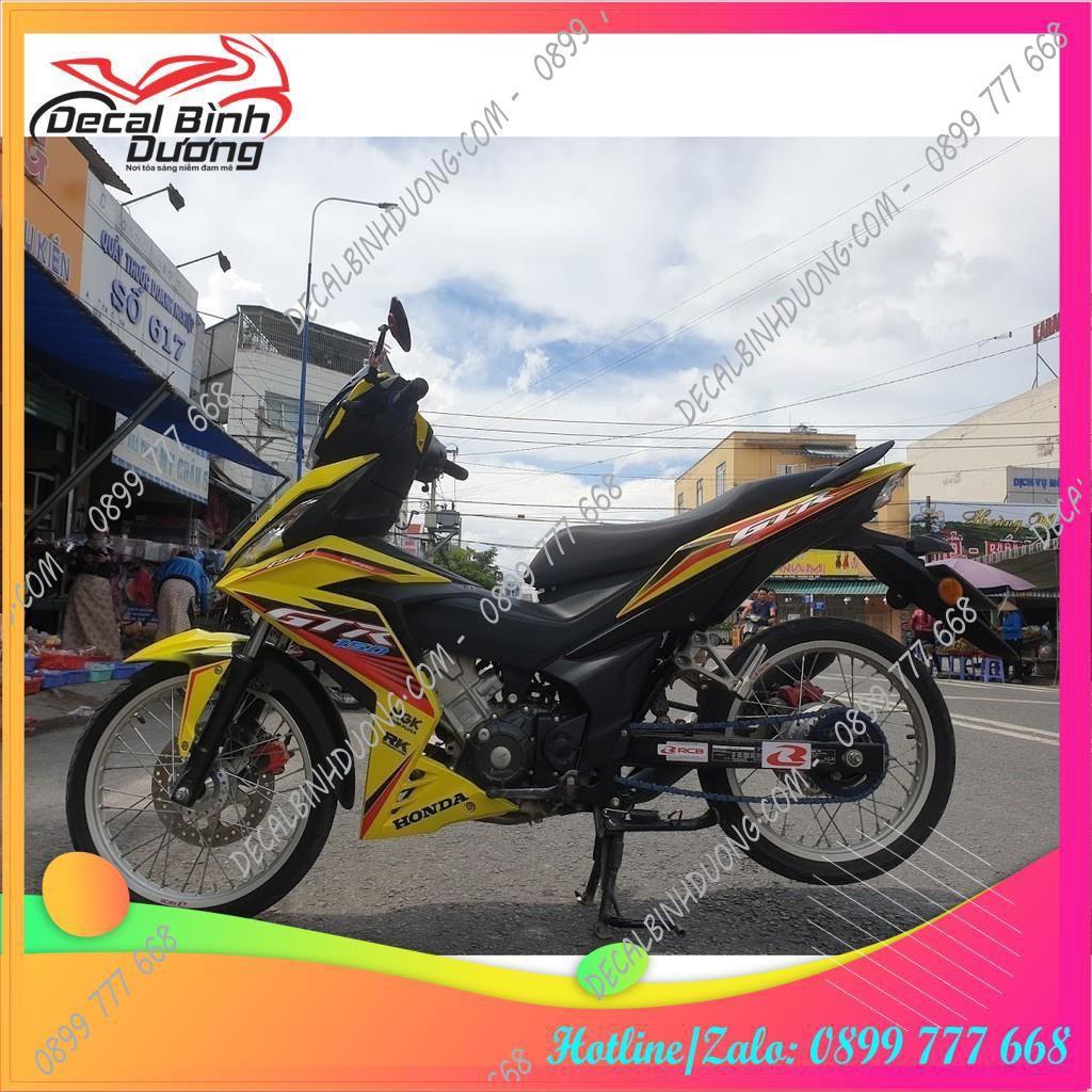 Tem dành cho Xe Winner V1, Tem Trùm Winner Mẫu GTR Vàng Đỏ Đẹp Nhất