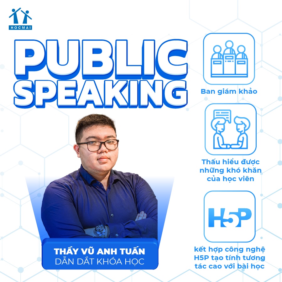 Toàn quốc- Khóa Học PUBLIC SPEAKING - Thầy Vũ Anh Tuấn - HocMai