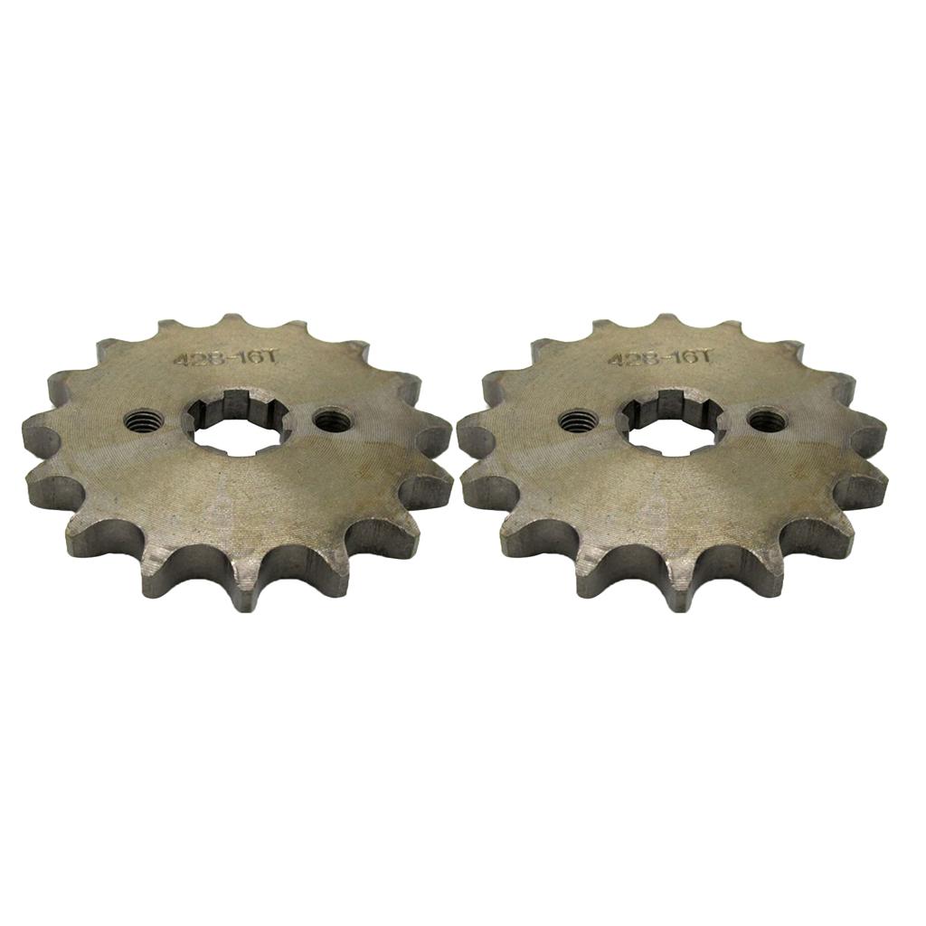 2x 16T Teeth 17mm 428 Chain Front Sprocket Cog  Quad