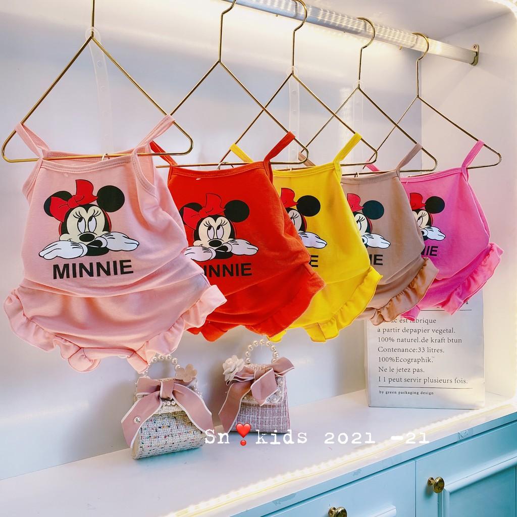 Bộ quần áo bé gái 2 dây mickey