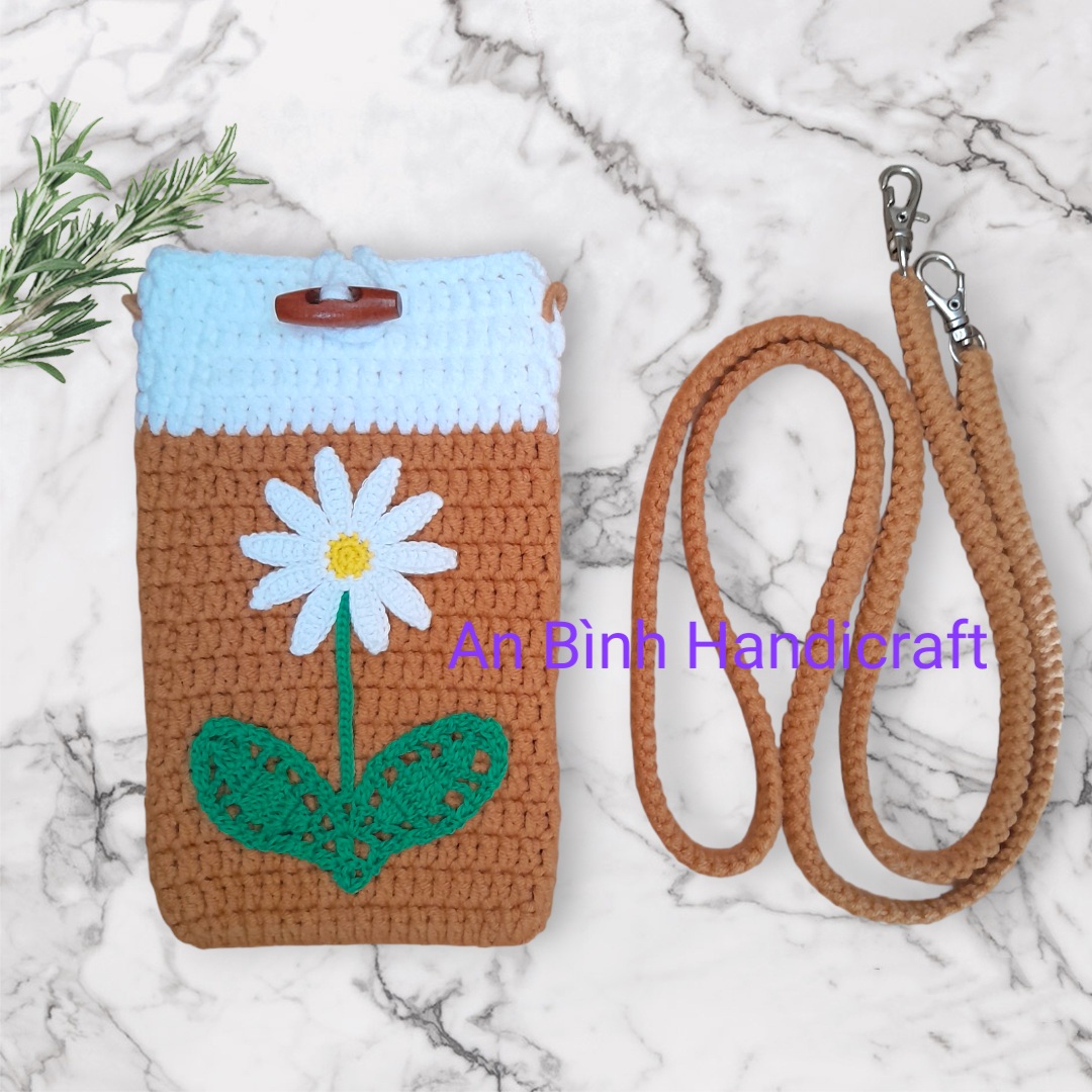 Túi đeo chéo, túi đựng điện thoại, túi đeo vai thủ công bằng len, crossbody bag, phone bag, shoulder bag knit crochet handmade