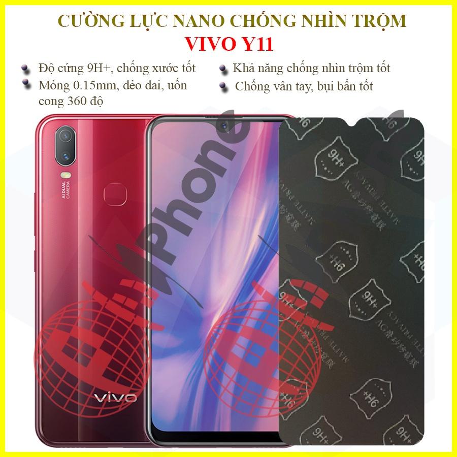 Dán chống nhìn trộm dành cho  Vivo Y11 - Dán cường lực dẻo nano 9H+