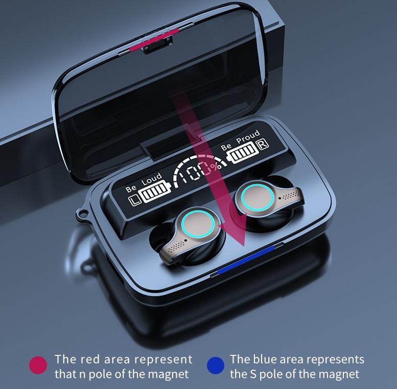 Bluetooth Earphones M18 TWS Wireless Headphones Waterproof Sports Touch Control Headset Charging case Stereo Earbuds