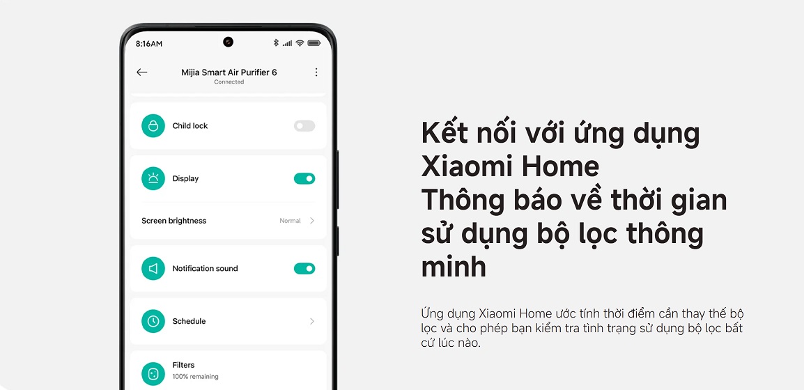 Lõi lọc không khí Xiaomi Mijia Smart Air Purifier 6 Filter - Hàng Chính Hãng