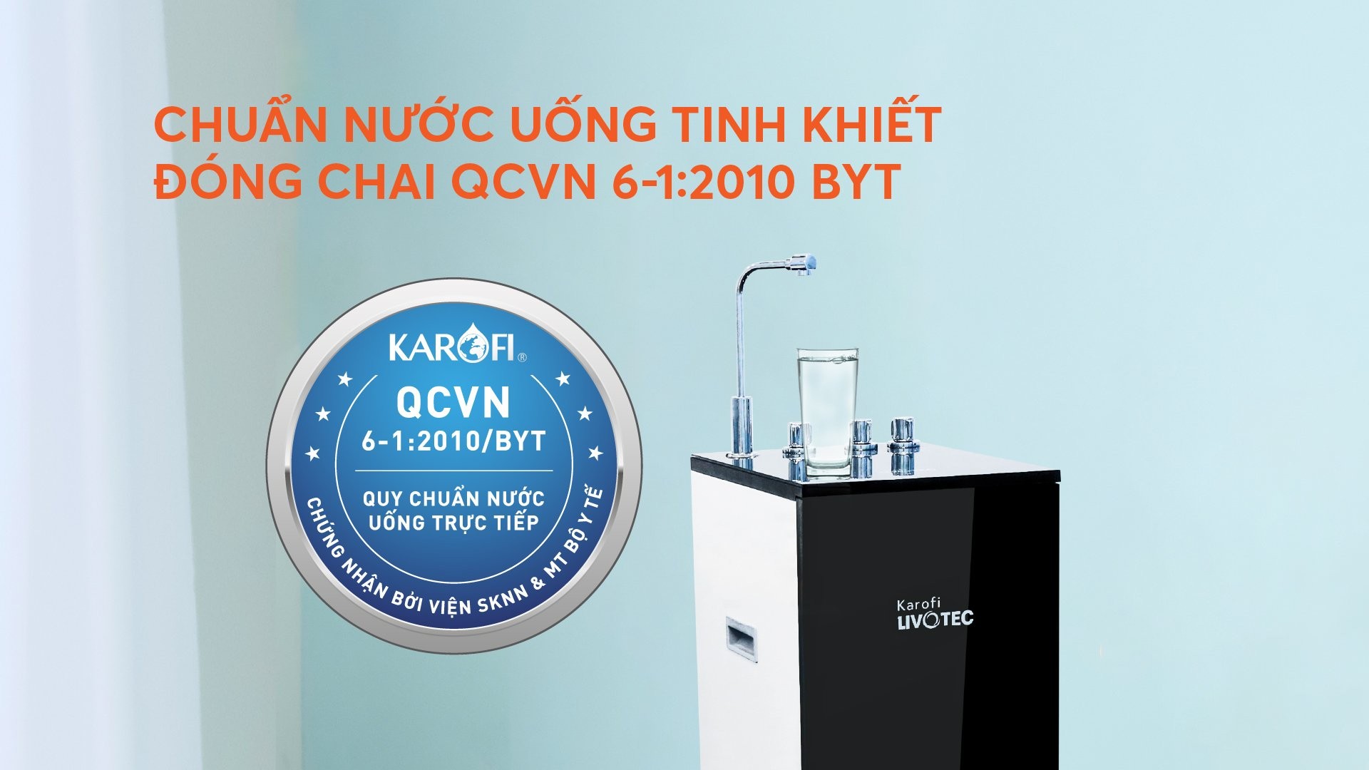 Máy Lọc Nước Nóng Lạnh Nguội Karofi Livotec 611 New (10 Cấp Lõi Lọc) - Hàng Chính Hãng